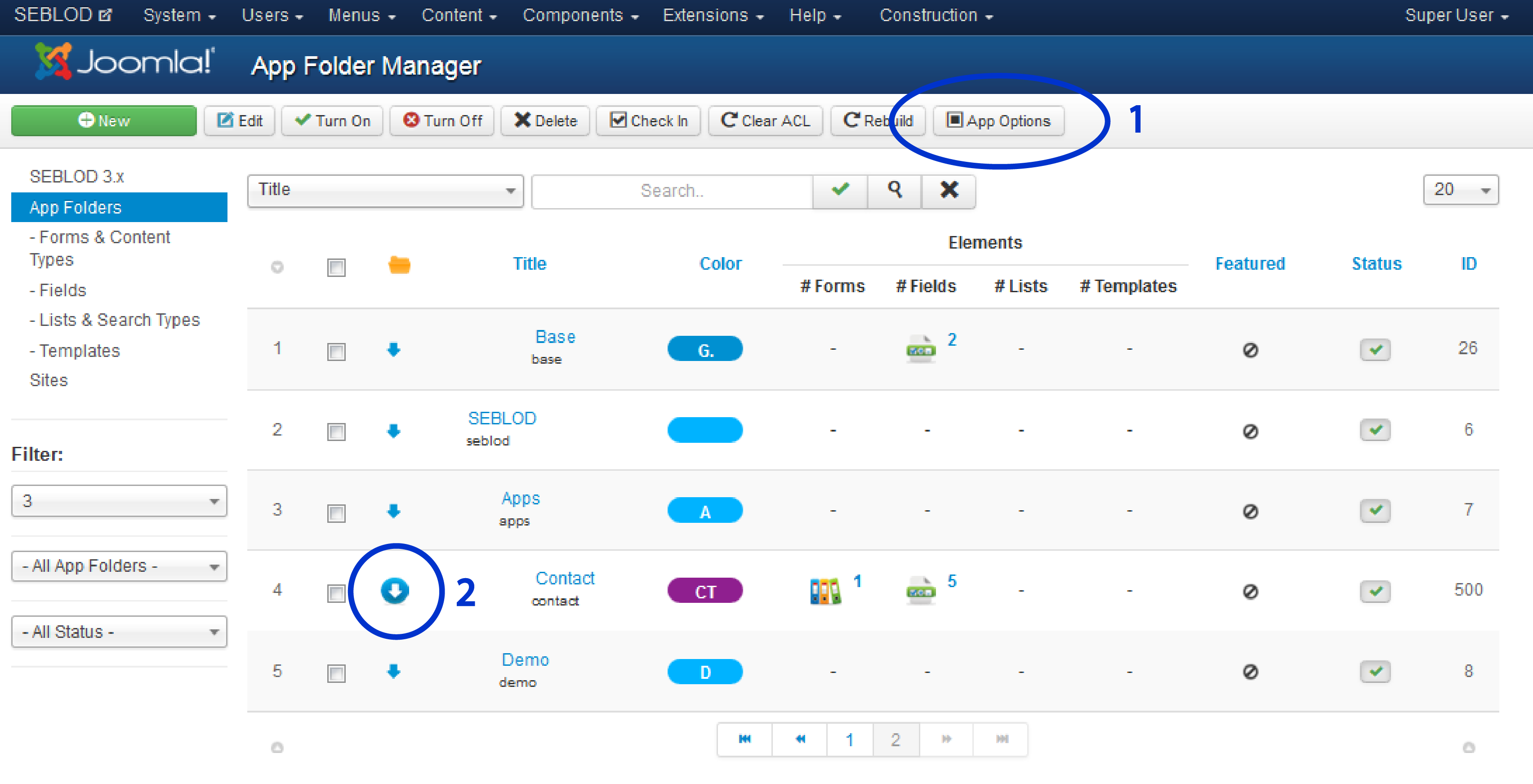 backend manager after creation ct